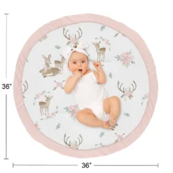 Sweet Jojo Designs Girl Baby Tummy Time Playmat Deer Floral Pink Taupe And Green -Sweet Jojo Designs Shop GUEST e34dd99f 2250 411e b5f9 d75d9fc048de
