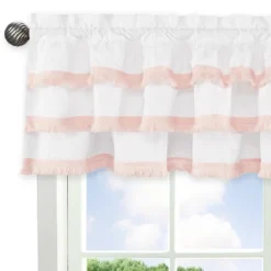 Sweet Jojo Designs Window Valance Treatment 54in. Boho Fringe White And Pink -Sweet Jojo Designs Shop GUEST e5208339 5e81 4a34 ba69 c6a5f3dc4f10