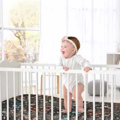 Sweet Jojo Designs Girl Baby Fitted Crib Sheet Boho Floral Wildflower Black Orange And Blue 3 Sweet Jojo Designs Girl Baby Fitted Crib Sheet Boho Floral Wildflower Black Orange And Blue