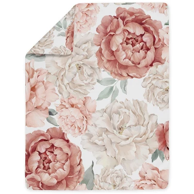 Sweet Jojo Designs Girl Toddler Bedding Set Peony Floral Garden Pink And Ivory 5pc 5 Sweet Jojo Designs Girl Toddler Bedding Set Peony Floral Garden Pink And Ivory 5pc - Image 3