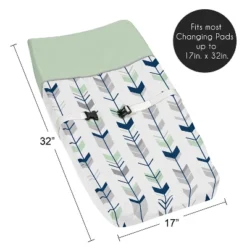 Sweet Jojo Designs Gender Neutral Unisex Changing Pad Cover Mod Arrow Grey Blue And Green -Sweet Jojo Designs Shop GUEST e9fe4c42 d789 4a9f b01f 75723689b4da
