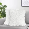 Set Of 2 Rose Decorative Accent Throw Pillows White - Sweet Jojo Designs