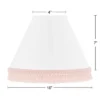 Sweet Jojo Designs Girl Empire Lamp Shade 4in.x7in.x10in. Boho Fringe White And Pink
