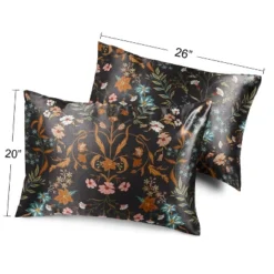 Sweet Jojo Designs Decorative Satin Pillowcases Boho Floral Wildflower Black And Orange 2pc -Sweet Jojo Designs Shop GUEST f406b53b 8bc2 4469 b3c5 e9b2b16136c2