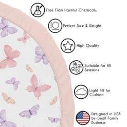 Sweet Jojo Designs Girl Baby Tummy Time Playmat Butterfly Blush Pink And Purple -Sweet Jojo Designs Shop GUEST f45a9892 8e2a 4618 9df7 dcabd8de24e4