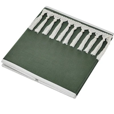 Sweet Jojo Designs Boy Or Girl Gender Neutral Unisex Set Of 2 Kids Decorative Fabric Storage Bins Boho Fringe Green And Ivory 5 Sweet Jojo Designs Boy Or Girl Gender Neutral Unisex Set Of 2 Kids Decorative Fabric Storage Bins Boho Fringe Green And Ivory - Image 3