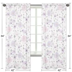 2pc Sweet Jojo Designs Watercolor Floral Window Panels Lavender/Gray 9 2pc Sweet Jojo Designs Watercolor Floral Window Panels Lavender/Gray -Sweet Jojo Designs Shop GUEST f726ad7e 30ac 4617 b23c f09044c8c54b