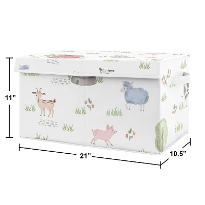 Sweet Jojo Designs Boy Or Girl Gender Neutral Unisex Fabric Storage Toy Bin Farm Animals Multicolor 4 Sweet Jojo Designs Boy Or Girl Gender Neutral Unisex Fabric Storage Toy Bin Farm Animals Multicolor - Image 2