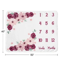Sweet Jojo Designs Girl Baby Milestone Blanket Watercolor Floral Red Pink And Grey 8 Sweet Jojo Designs Girl Baby Milestone Blanket Watercolor Floral Red Pink And Grey -Sweet Jojo Designs Shop GUEST f97ef9d3 b524 43fa b3ec 99e3dc933e3e