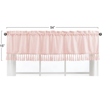 Sweet Jojo Designs Window Valance Treatment 54in. Bohemian Blush Pink 3 Sweet Jojo Designs Window Valance Treatment 54in. Bohemian Blush Pink