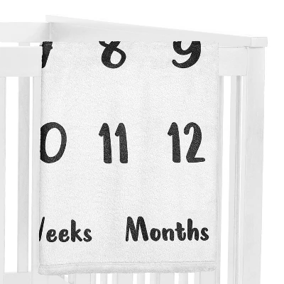Sweet Jojo Designs Gender Neutral Unisex Baby Milestone Blanket Dictionary Black And White 4 Sweet Jojo Designs Gender Neutral Unisex Baby Milestone Blanket Dictionary Black And White - Image 2