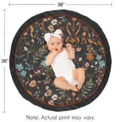 Sweet Jojo Designs Girl Baby Tummy Time Playmat Boho Floral Wildflower Black Orange And Blue -Sweet Jojo Designs Shop GUEST ff0a3fa6 37e3 4fcc 9db9 4a1ac0323503